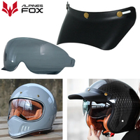 Motorcycle Retro Helmet Brim and Lens 3-Button Adjustable Fit for Shoei EX Zero, TT&CO Motobike Retro Vintage Helmet Accessories