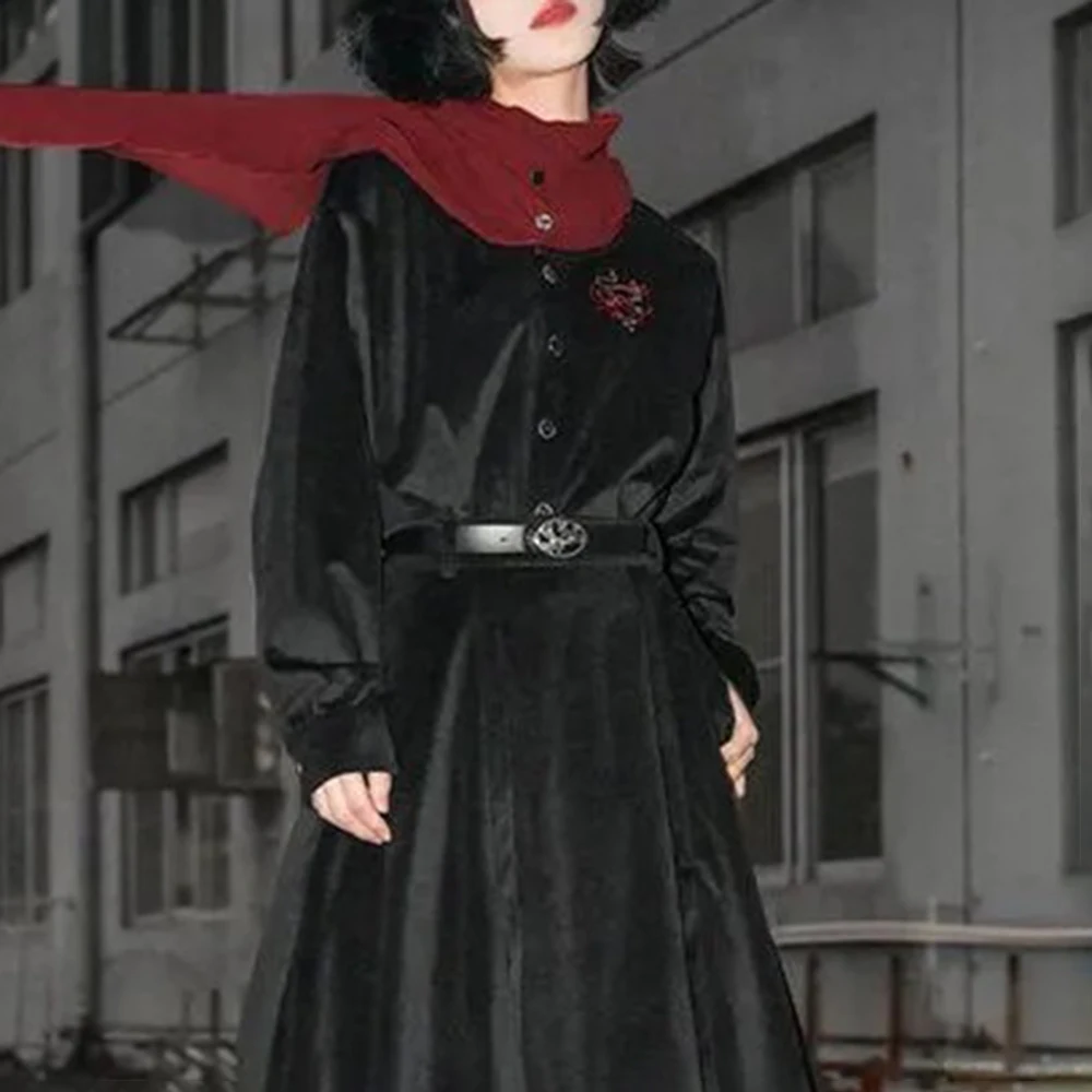 

Новая зимняя мужская рубашка с вышивкой и пэчворком, в американском ретро-стиле, модная, трендовая, свободного кроя, повседневная, нишевая, мужская верхняя одежда