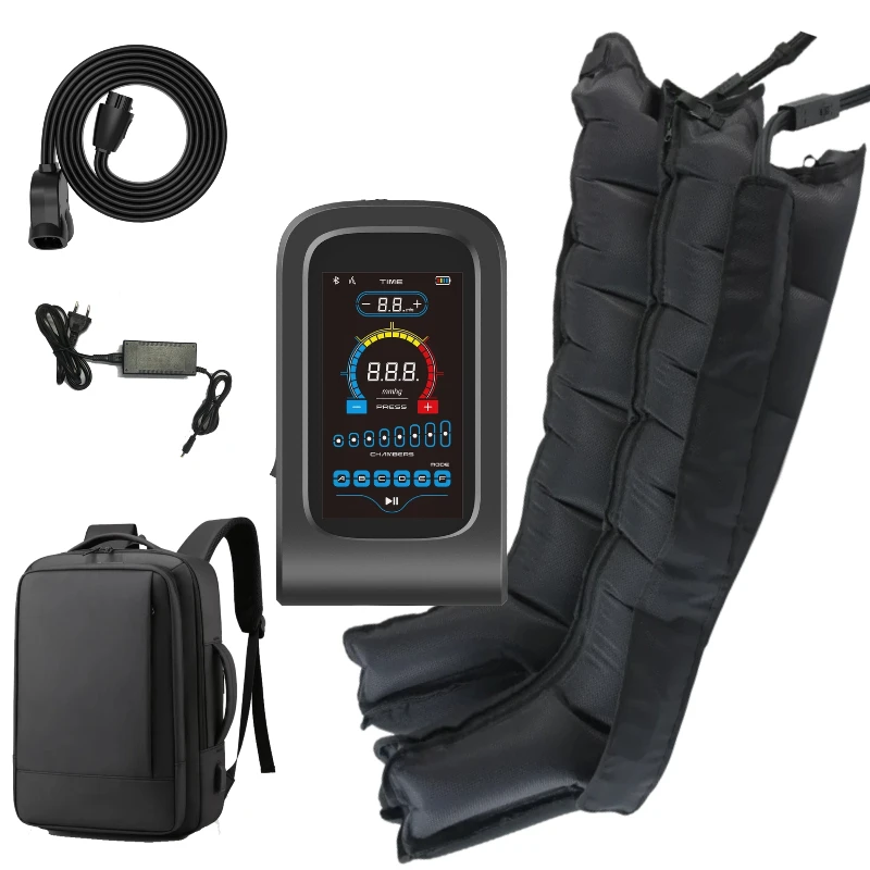 8 Chambers Air Compression Foot Waist Leg Massage Boots Athlete Use Device for Muscle Soreness Alleviation and Fitness Recovery