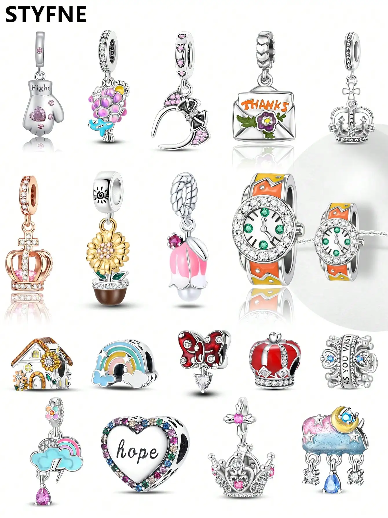 Charms Plata Balloon Clouds Beads Charm Silver Plated Fit Charms Silver 925 Original Bracelet for Jewelry Making DIY Charm