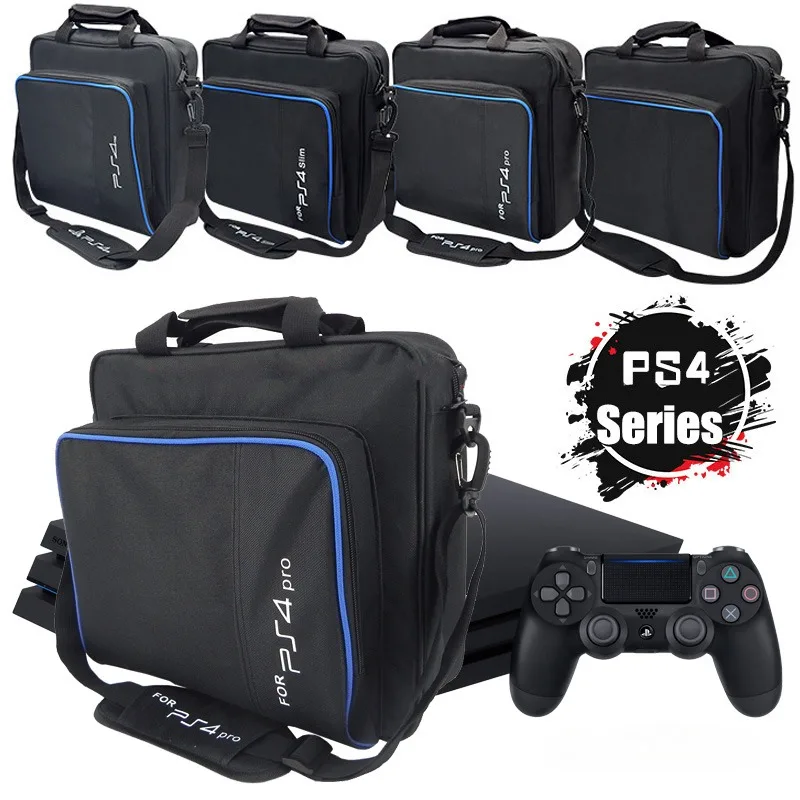 PS4 Pro Slim Game Sytem Travel Bag Canvas Case Protect Shoulder Carry Bag Handbag for PS4 Console and Accessories