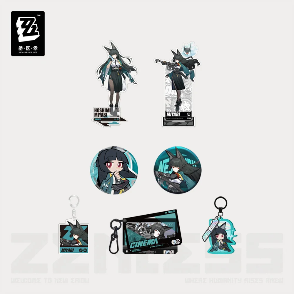 

Официальный товар Sunsyea Zenless Zone Zero от miHoYo Hoshimi Miyabi, значок, брелок, акриловая подставка для карт, набор коллекции аниме