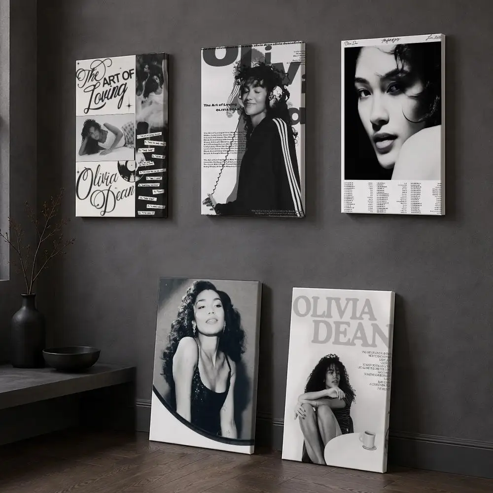 Singer O-Olivia Dean Framed Wall Painting Modern Framed Canvas Wall Art Print Home Decoration Poster Living Room