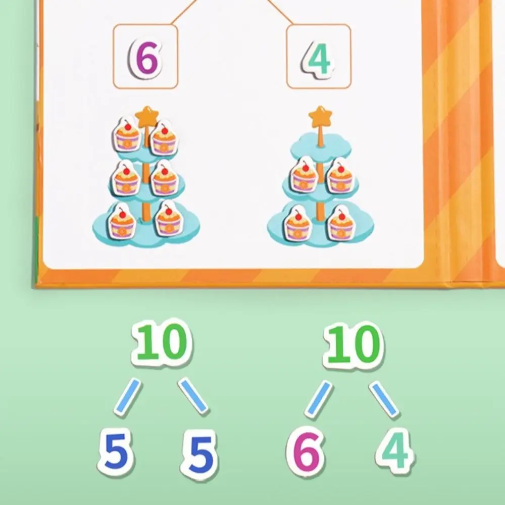 교육용 자기 학습 수학 장난감 몬테소리 도서 학습 교육 보조 0 ~ 20 장난감의 다채로운 추가 산술