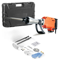 SucceBuy Demolition Jack Hammer 2200W Electric Jackhammer Heavy Duty 1350 BPM Concrete Breaker 6pcs Chisels Bit Chipping
