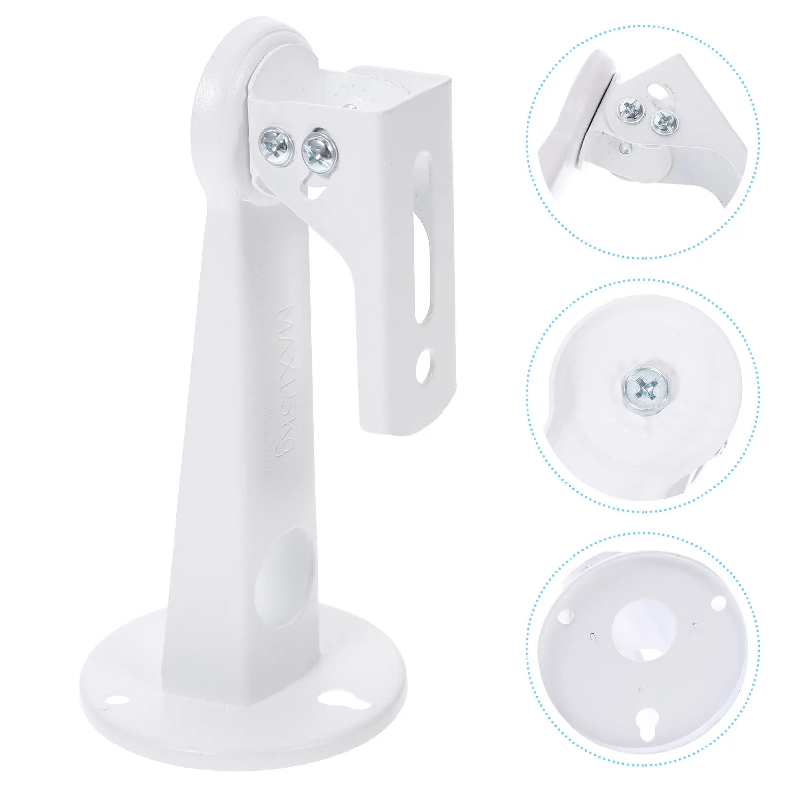 2Pcs Security Camera Mount Bracket Heavy Duty Steel Plastic Wall Ceiling Mount with 3 Holes Base Easy Install for Monitor Camera