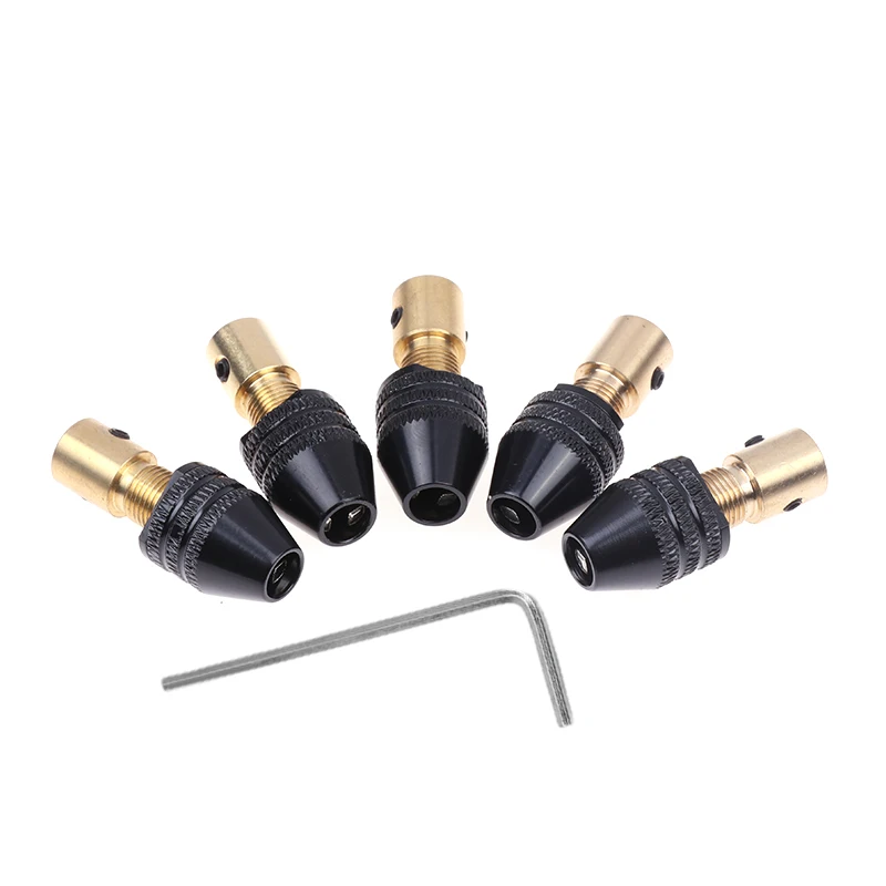 5pcs 4mm Quick Change Chuck Mini Drill Chuck Mandril Cartridge Engraver Collet Chuck Electric Motor Shaft Fixture Clamp