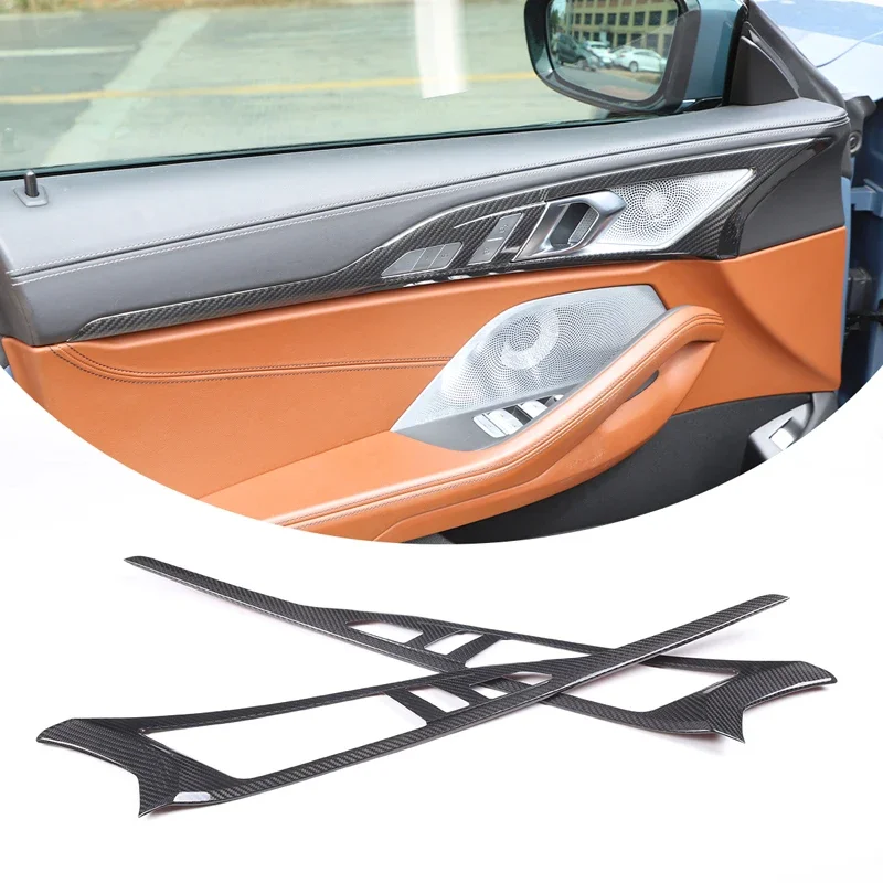 

For 19-22 BMW 8 series (2-door version) inner door panel decorative frame car interior decoration accessories real carbon fiber