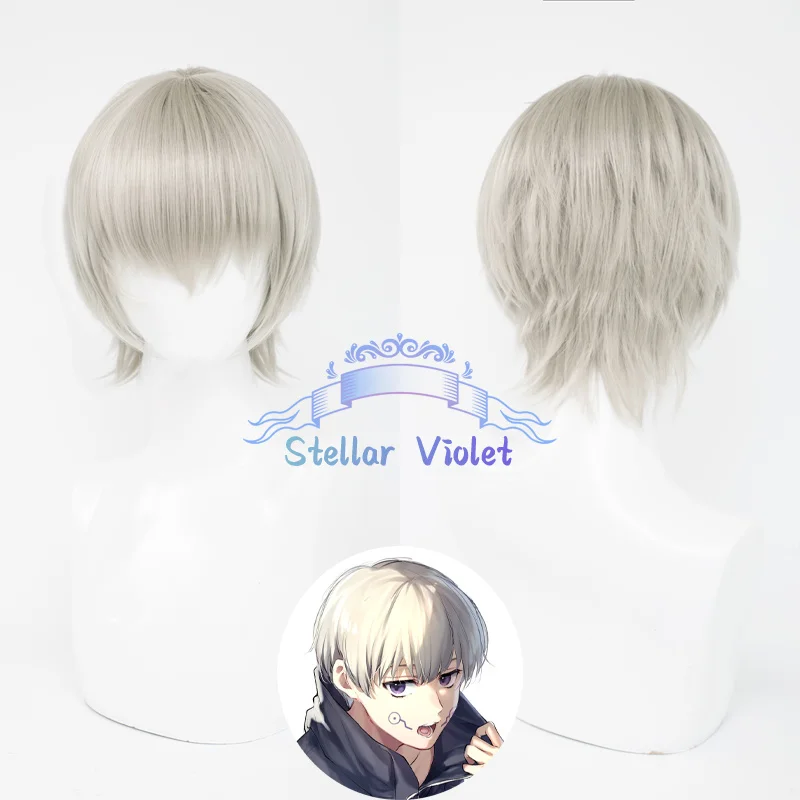 

Аниме Дзюдзюцу Кайсен Инумаки Тоге Косплей Парик Светло-Серый 30 см Короткие Термостойкие Синтетические Волосы Аниме Хэллоуин Парики + Кепка Для Парика