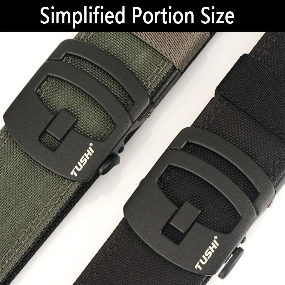 TUSHI New Metal Automatic Secretly carried Hard Tactical Belt For Men Thickened Hanging Gun Holster Belt Military Belt for men