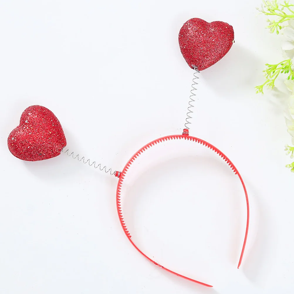 4 قطعة عيد الحب القلب الشعر الأطواق الإبداعية غطاء الرأس حفلة متعة مفاجأة هدية لأحبائك الأحمر حزب الشعر هوب