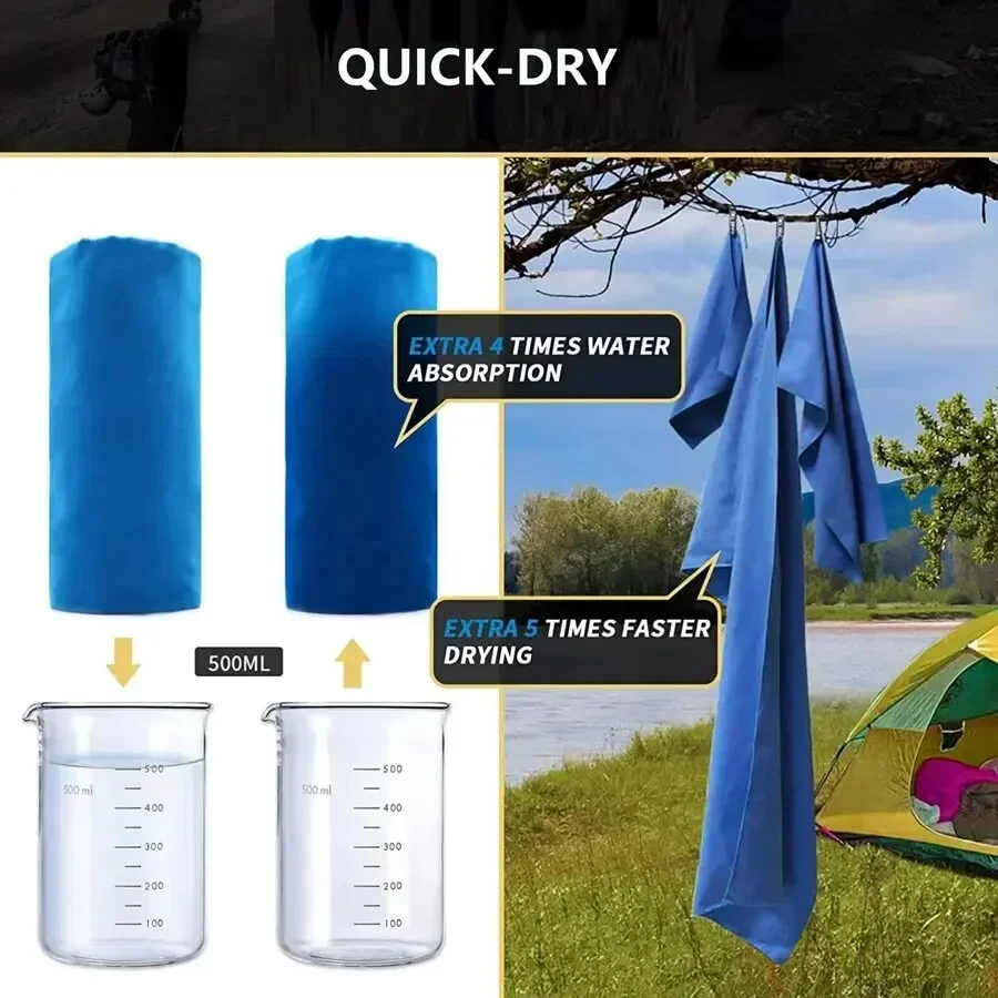 Szybkoschnący ręcznik sportowy 40X80/76X152CM mikrofibra bieganie joga siłownia Fitness koszykówka Outdoor Camping piesze wycieczki ręczniki plażowe