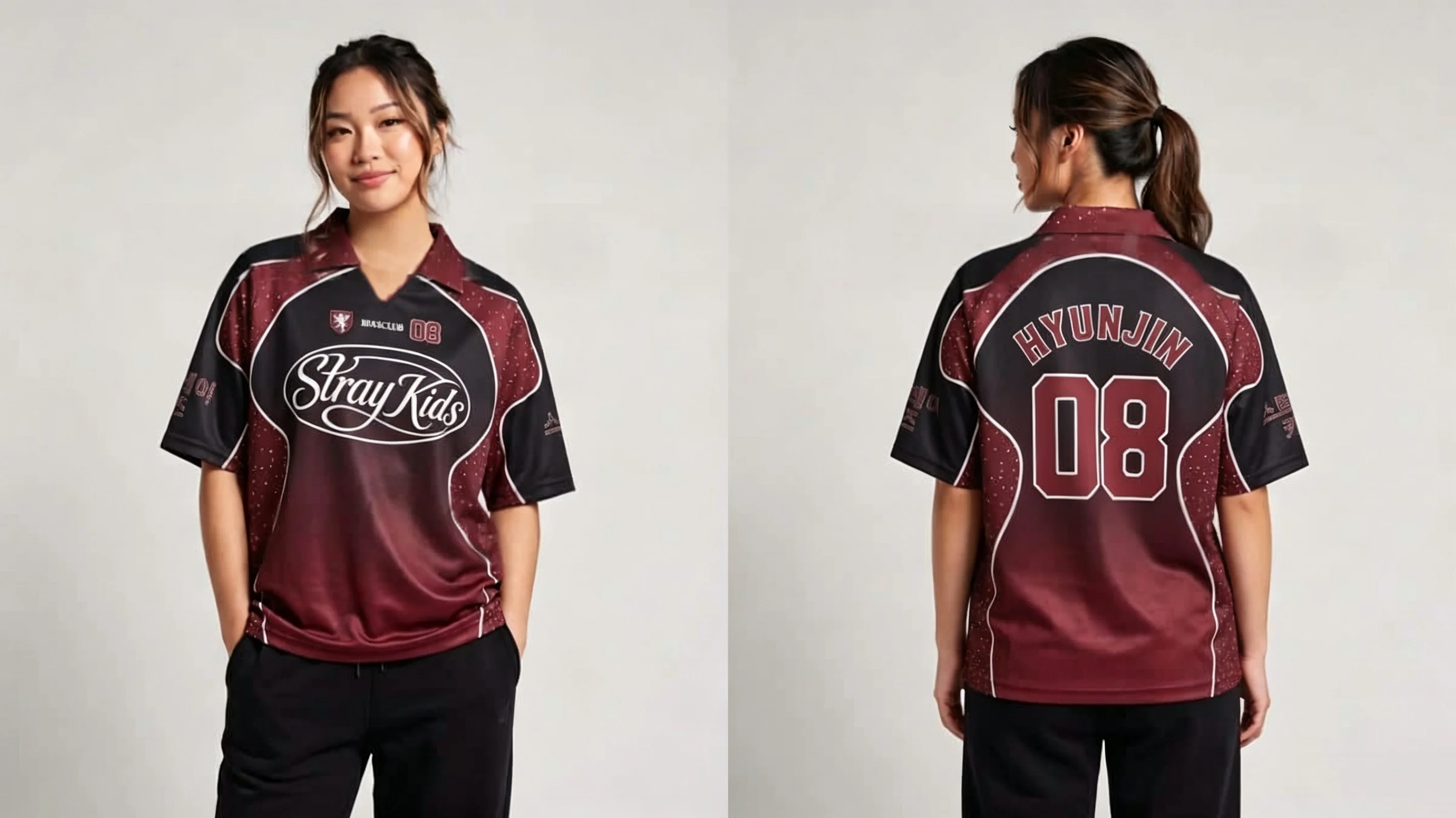 Stray Kids Lapel T-shirt Jersey (choose Members) Kpop Concert Merch 2026 Summer Men Women Sport Shirt Quick Drying Breathable