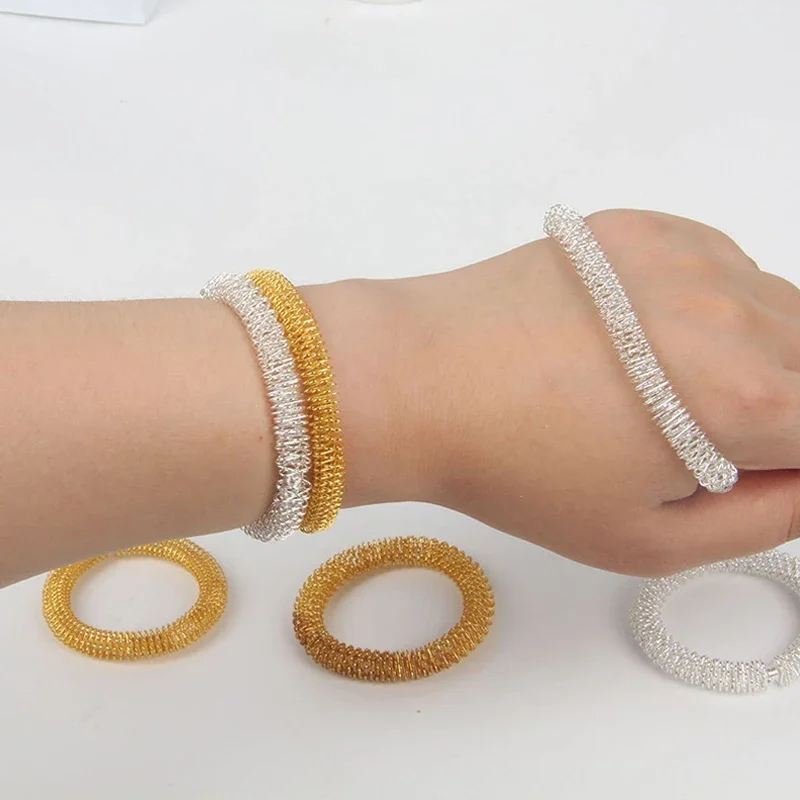 Anillos de masaje de muñeca de acupresión, pulseras de Ansiedad, Juguetes para autismo, aparatos sensoriales de terapia, Juguetes Antiestrés