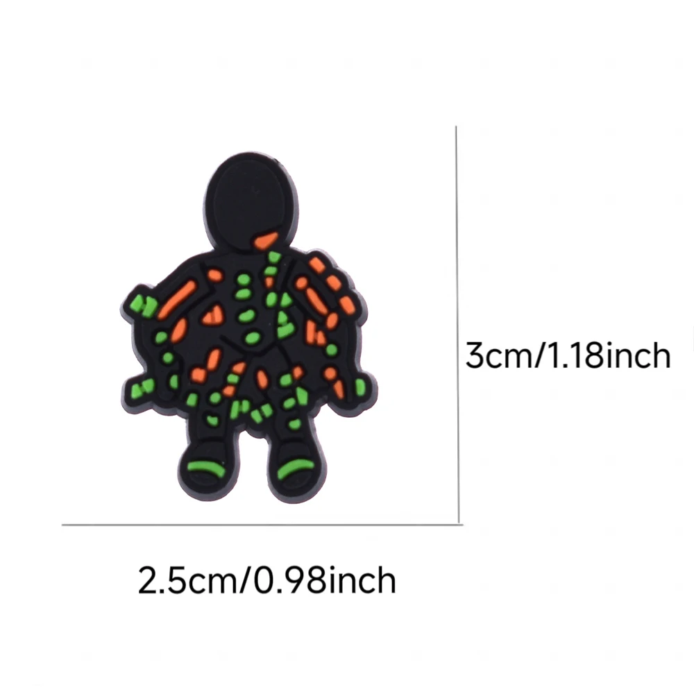9pcs Cartoon Horror Game Characters Series PVC Shoe Accessories Wristbands Slipper Decoration DIY Creativity Shoe Accessories