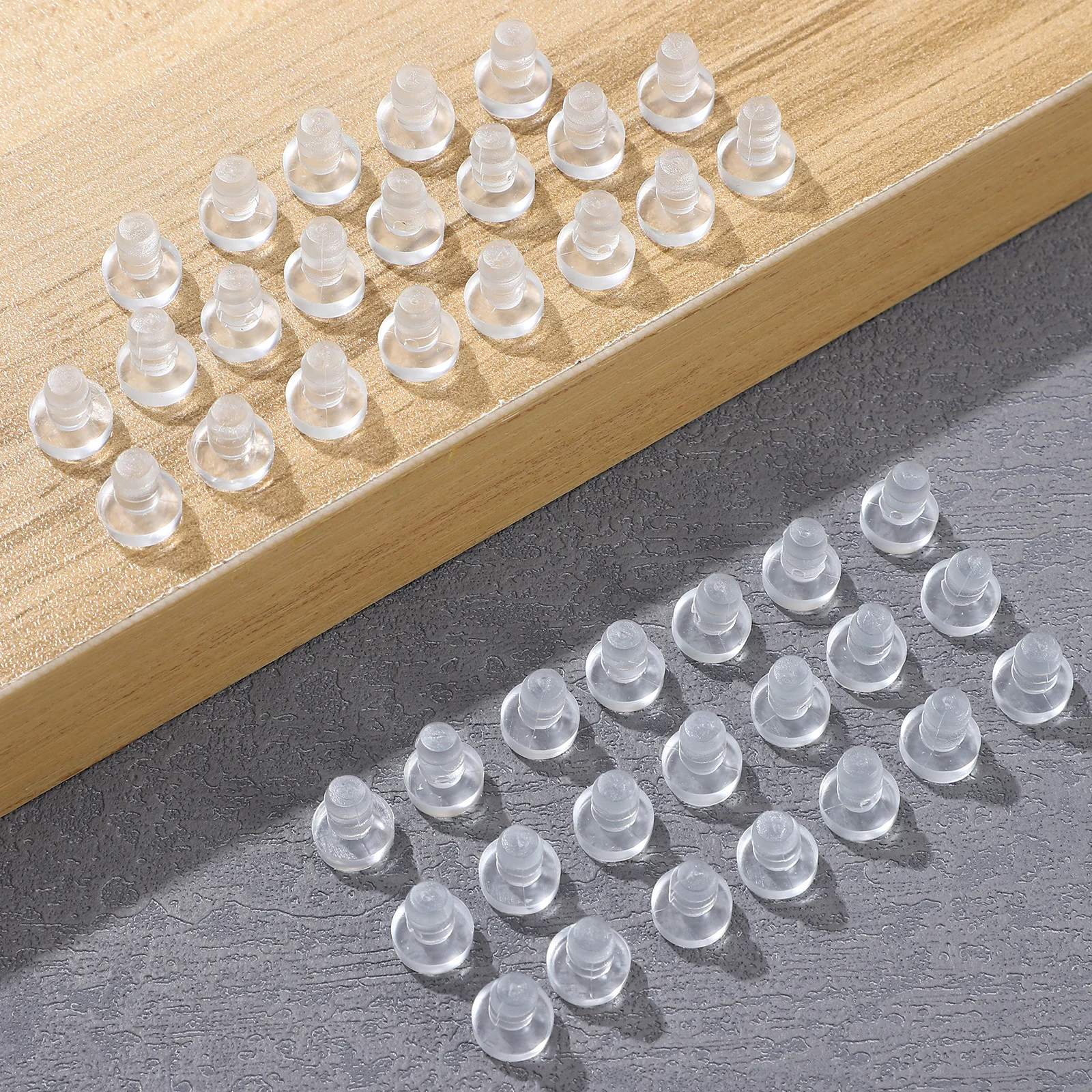 

200Pcs Clear PVC Stem Bumpers Anti-Collision Cabinet Door Stopper Furniture Buffers Table Drawers Noise Reduction