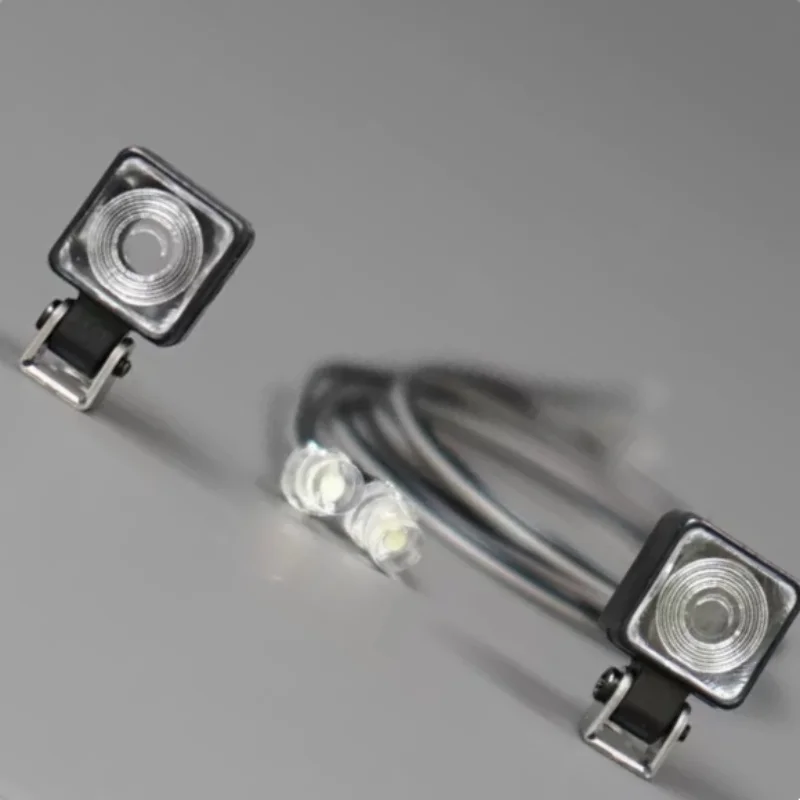 LED Quadratischer Scheinwerfer Ausrüstungsbeleuchtung für 1/14 Tamiya RC Truck Kipper für SCANIA 770S 56368 für VOLVO für BENZ LESU DIY – Detail 5