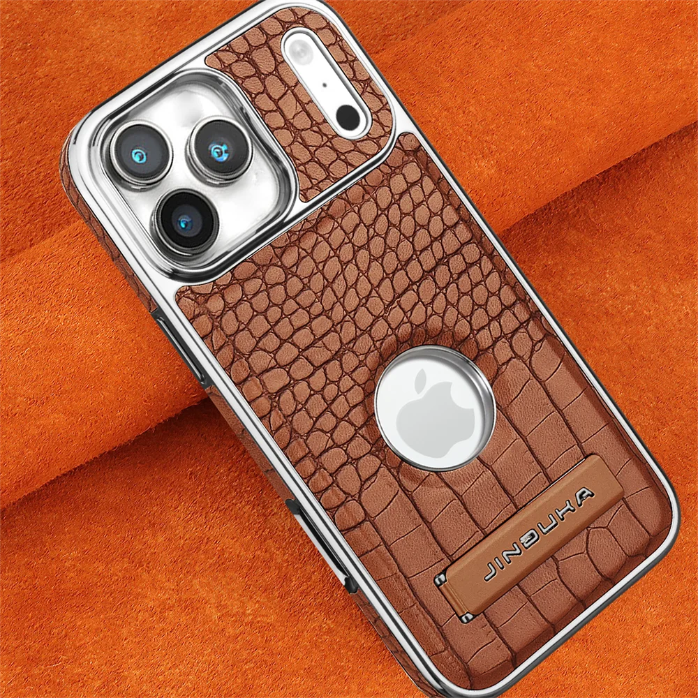 

Premium Crocodile-Embossed Leather Magnetic Case For iPhone 17 Air 16 Pro Max 16e 15 14 Plus 13 Hidden Stand Cover HIgh Quality