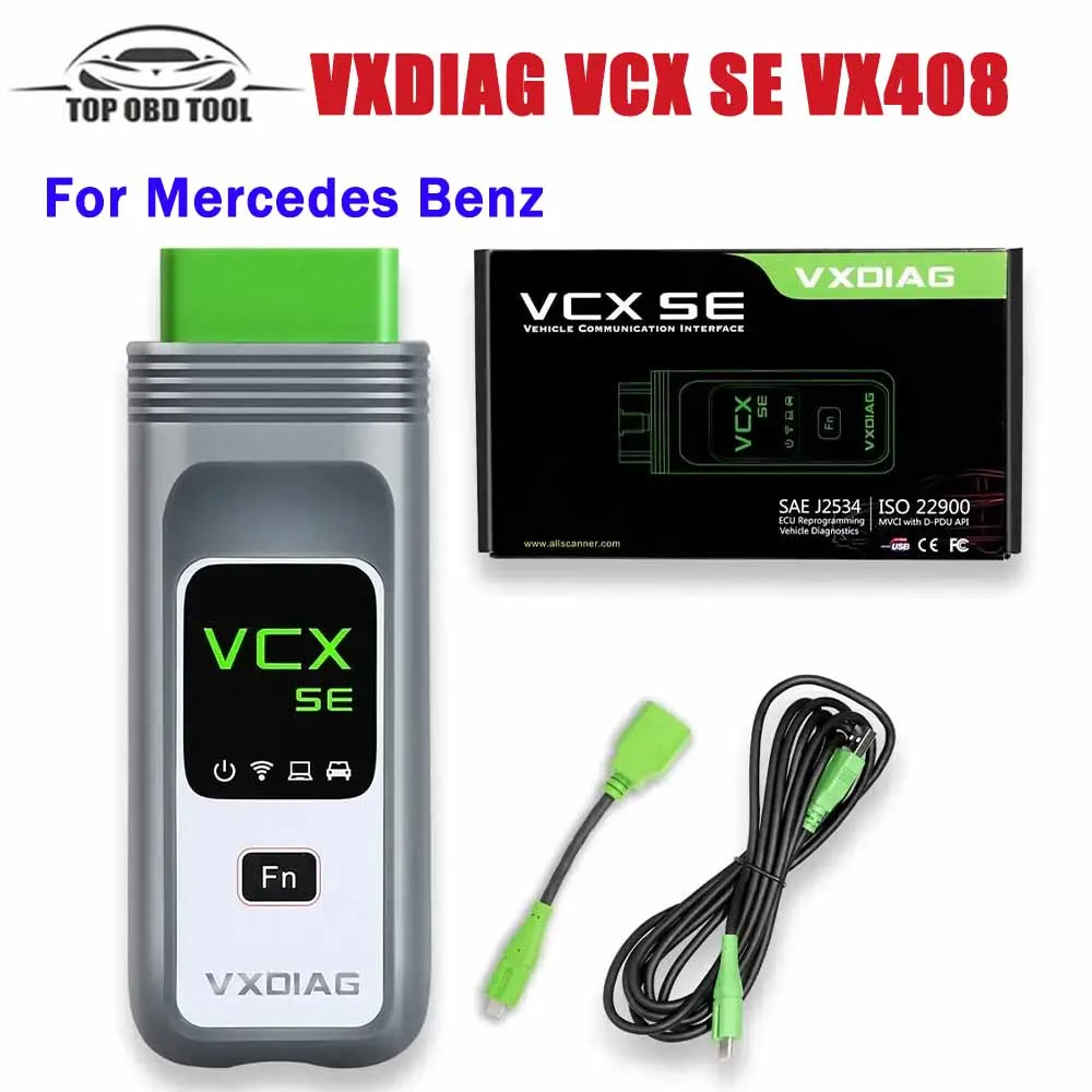 

VXDIAG VCX j2534 ECU Programming VX408 SE For Mercedes Benz C6 ECU Coding Doip All System Diagnostic Tools Lifetime Free Update