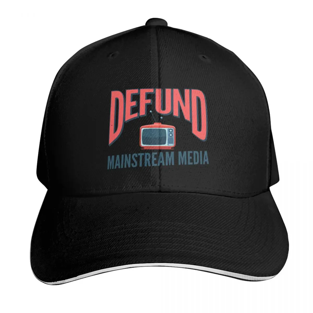 Defund Mainstream Media - Fake News - Propaganda Baseball Cap Men Women Casual Summer Sport Sun Cap