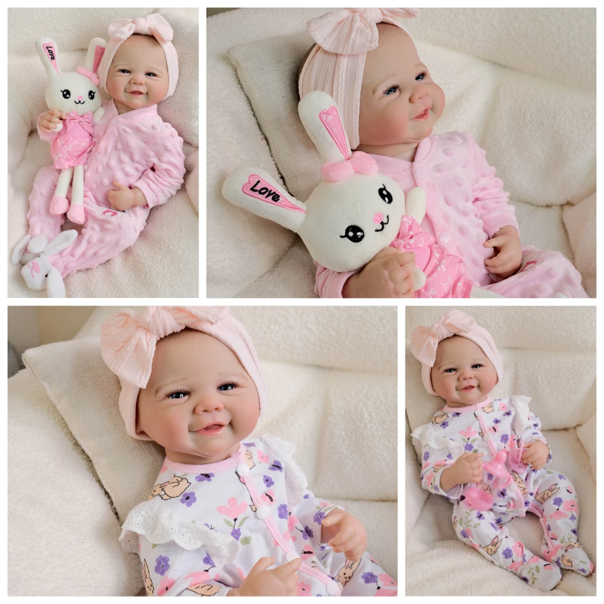 19inch Multiple Layers Painting Lifelike Reborn Vivienne Doll Cotton Body/Full Vinyl Body with Visbile Veins Hand-Draw Hair