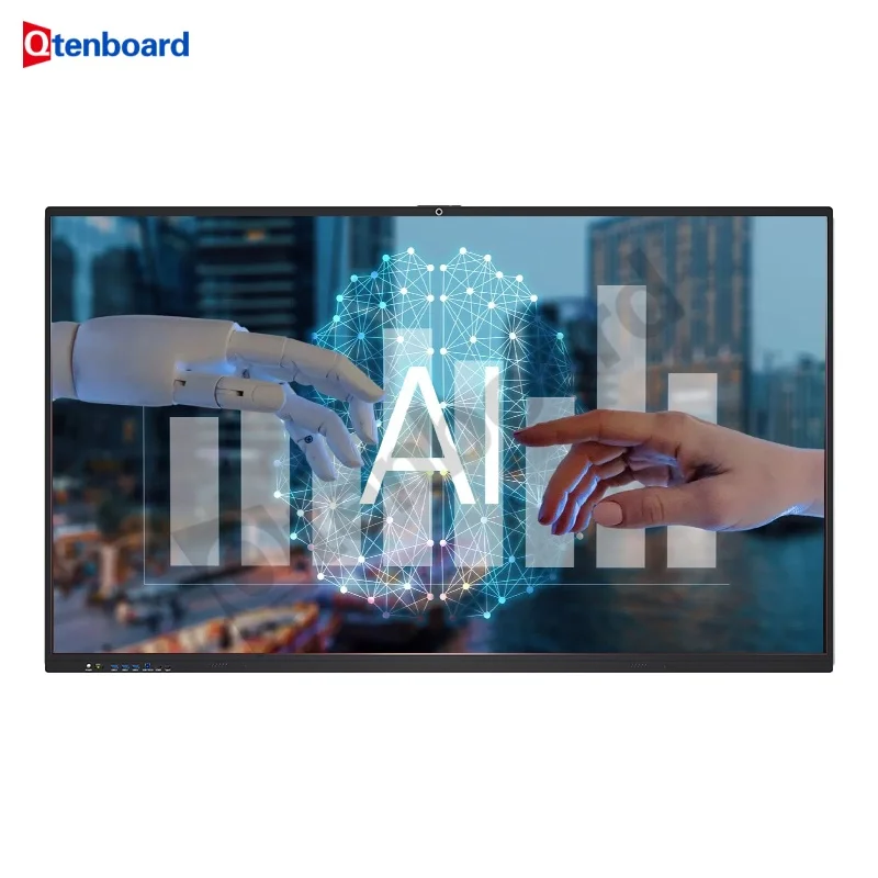 

Qtenboard Factory Price 55 65 75 Inch Hushida Smart Interactive Board Whiteboard With Android/windows Os