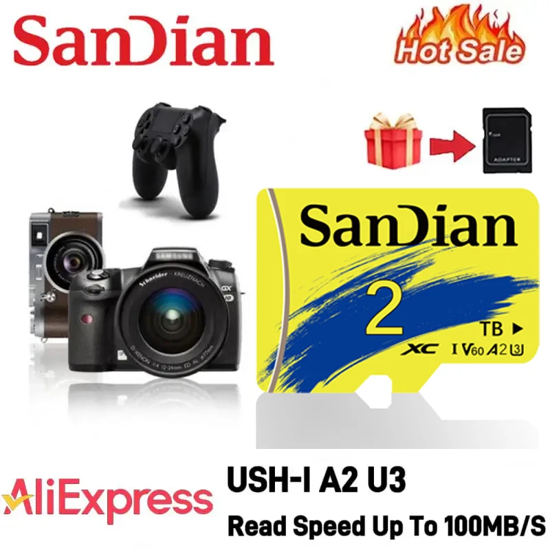 Original Memory Card A2 2TB 1TB High Speed Micro TF SD Card 512GB SD Card V30 U3 TF Card For Nintendo Switch Tablet Ps4