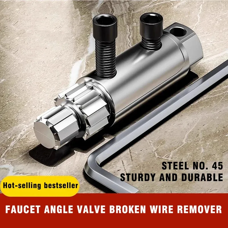 

4/6 Points Universal Faucet Angle Valves Damage Screw Extractor Broken Wire Slide Tooth Removal Tool Water-Pipe Valve Repair