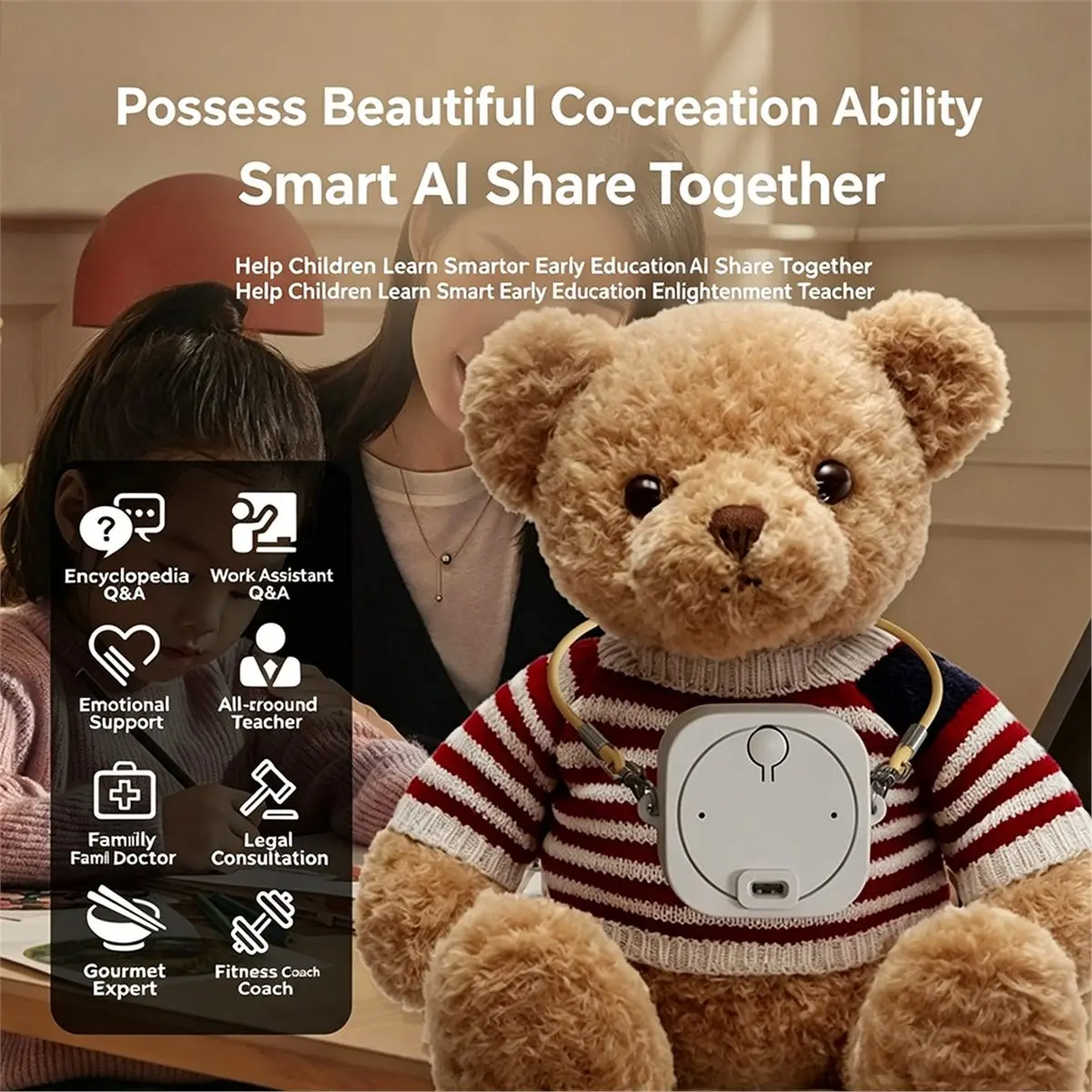 update. DIY AI Voice Module for Plush Toys,Smart Interactive Talking Doll Core,Custom Recordable Sound Box,AI Companion Gift