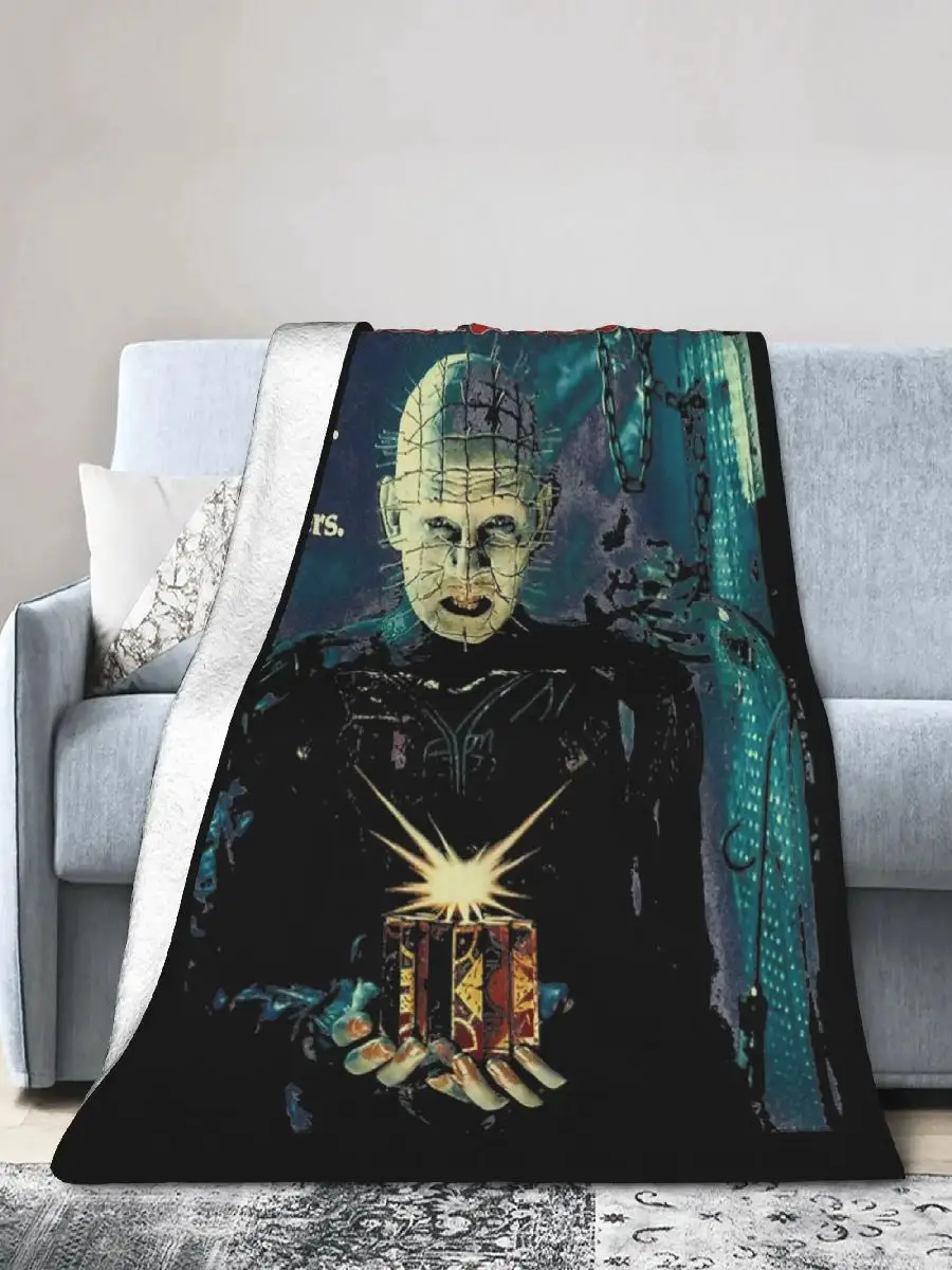 Hellraiser Pinhead Fleece Blanket  Super Soft Breathable Throw for Bed Sofa Outdoor Use