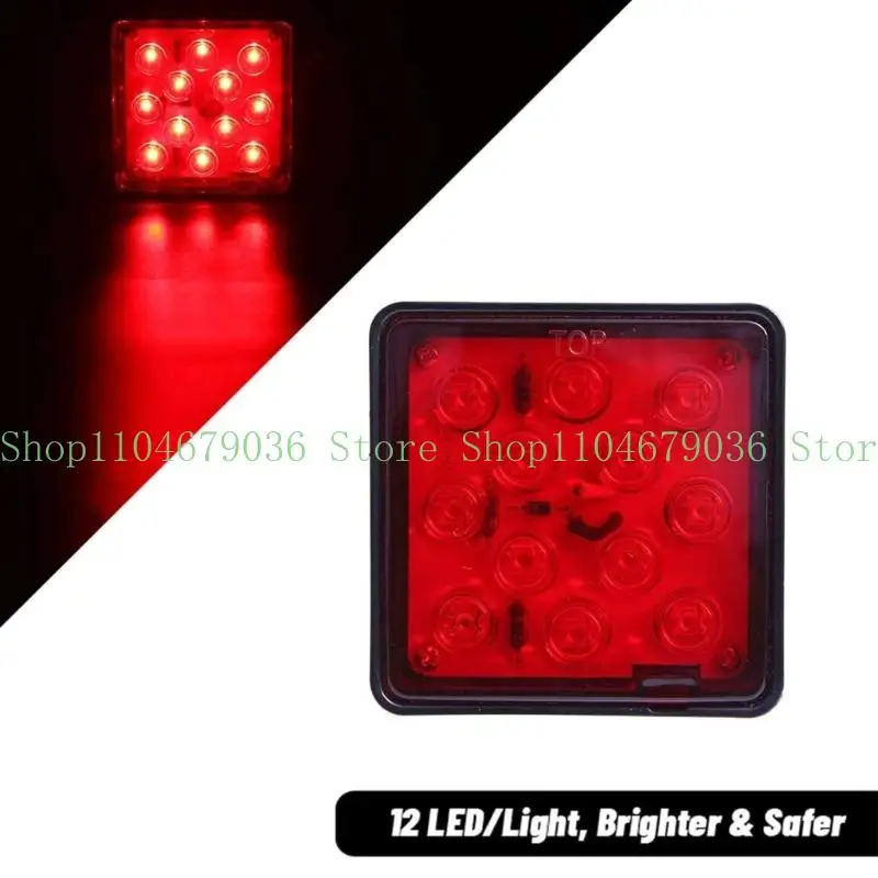 652F Universal 2Inch LED Trailer Light Energy Saving Brake Light Trailer Hitch Cover
