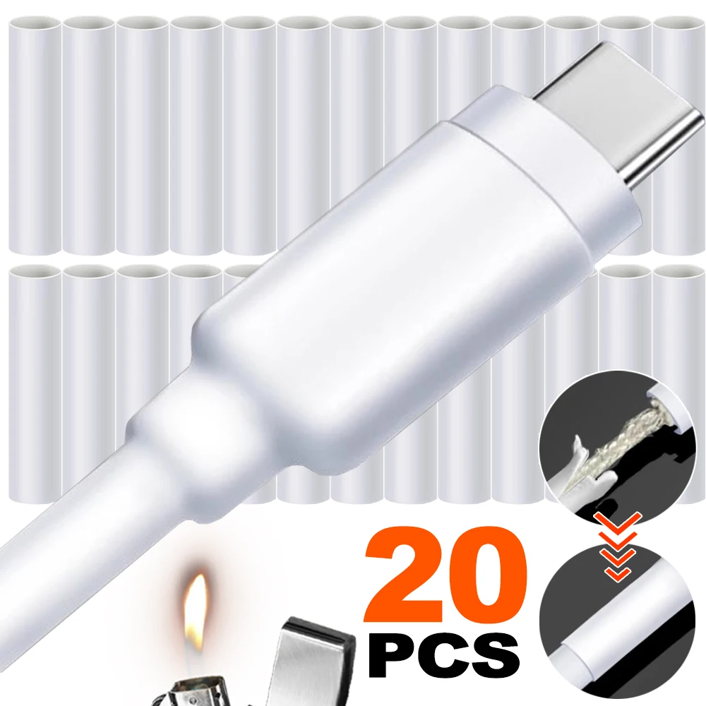 20PCS/Set Heat Shrink Tube Portable Thermoresistant Tubing Shrink Wire Wrapping Cable Winder Cable Insulation Sleeves Protecter