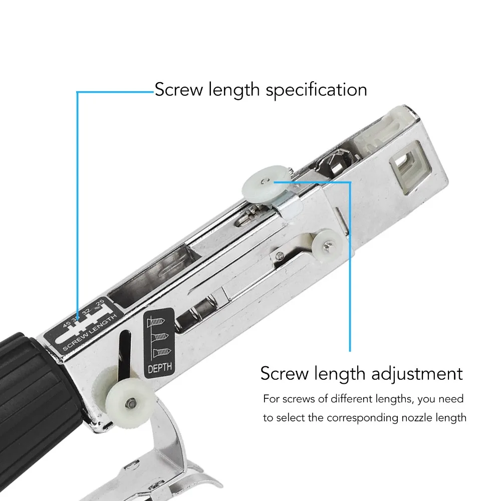 Aluminum Alloy Chain Nail Gun Adapter Depth Adjustment Automatic Feed Automatic Screw Feed Chain Adapter Corrosion Proof