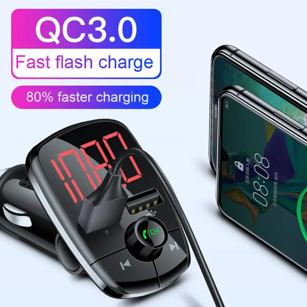 Bluetooth Wireless Car kit Handfree LCD FM Transmitter Dual USB Car Charger 2 1A MP3 Music TF Card U disk AUX Accessories