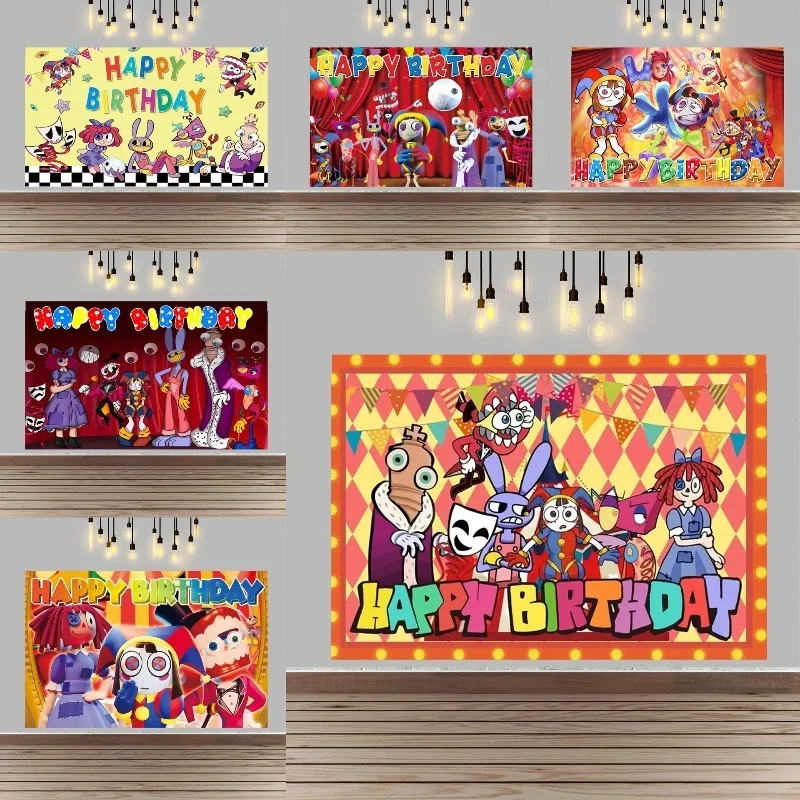 

150x100cm Hot New The Amazing Digital Circus Birthday Theme Party Background Cartoon Photo Photography Backgrounds