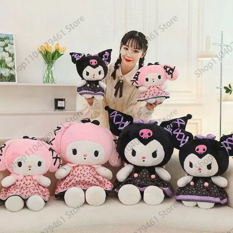 

Kawaii Sanrio Kuromi Stuffed Doll Plush Toy Large Melody Cuddly Pillow for Kids Adults Birthday Gift Anime Themed Wholesale