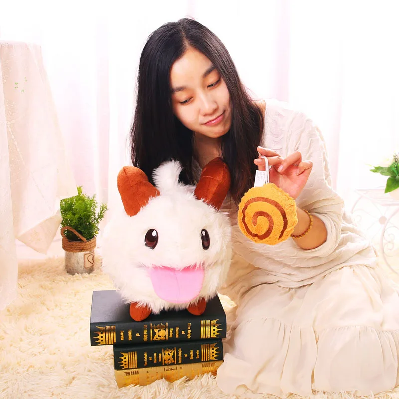 25cm Cute Game League Of Legends Pual Lol Limited Poro Plush Stuffed Toy Kawaii Doll White Mouse Cartoon Baby Toy Tl0127