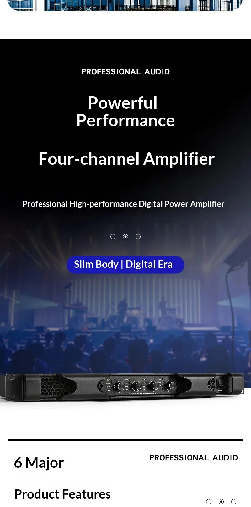 Professional Digital Amplifier 4 Channel Home Outdoor High-power Amplifier Stereo Sound System Pro Audio Class D Amplifier
