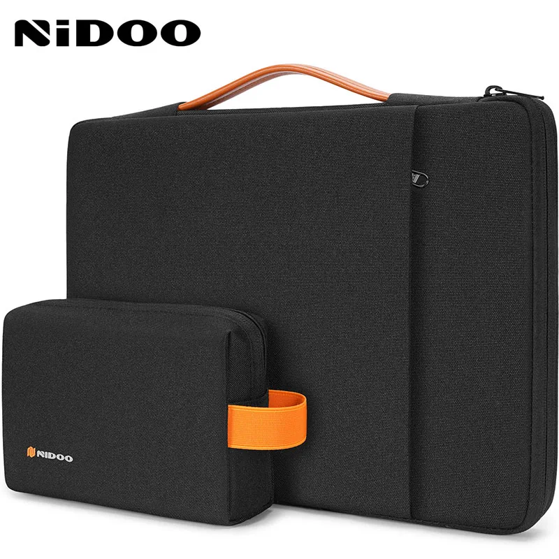 

NIDOO Laptop Bag Case 13.3 14 Inch Waterproof Notebook Bag Macbook Case M1 Air Pro 13 15 Handbag Briefcase with Accessory Bag