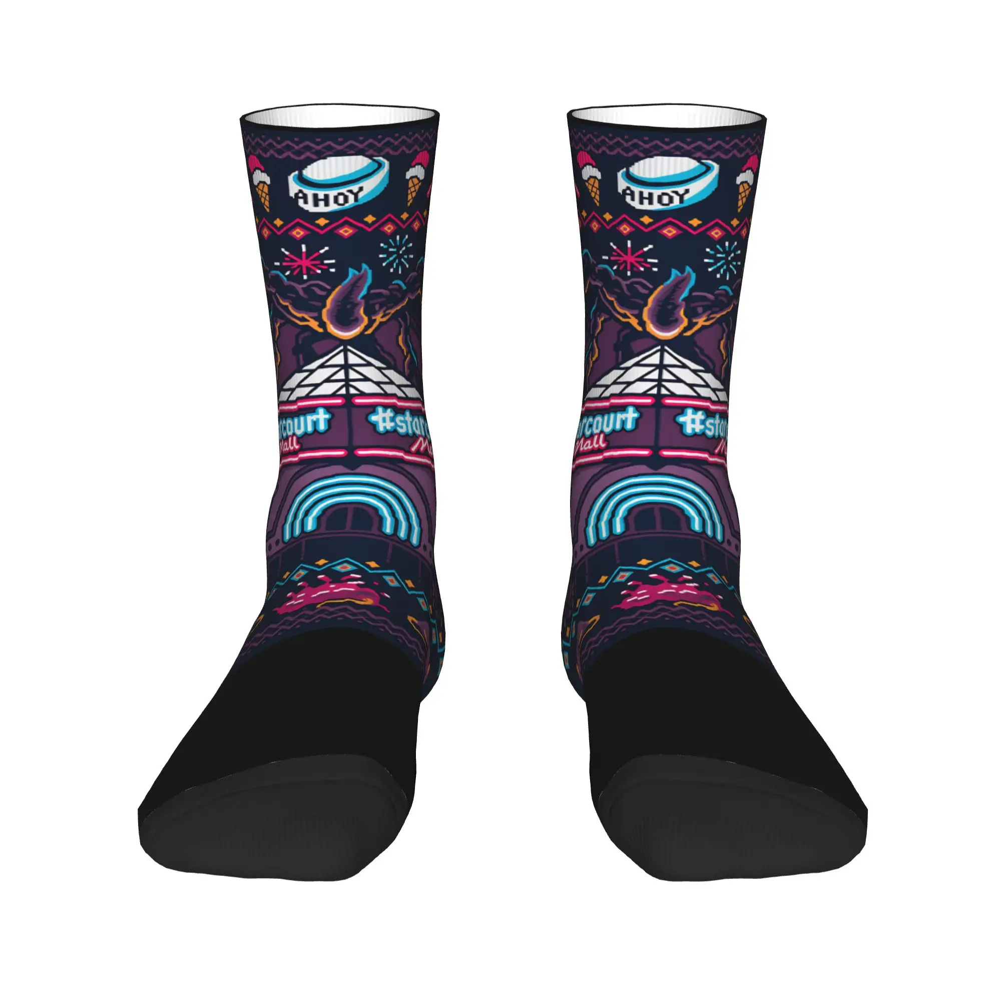 Stranger Alphabet Lights Stockings  Funny Socks Couple Soft Breathable Socks Autumn Outdoor Graphic Anti Bacterial Socks