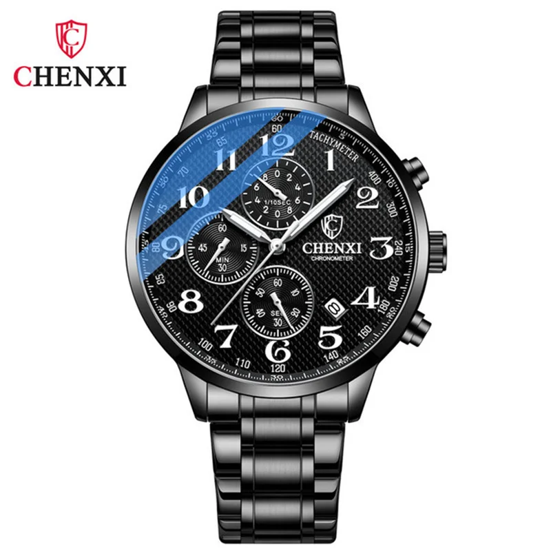 CHENXI 947 Man WristWatch Business Chronograph Men Watch Genuine Leather Sport Male Clock