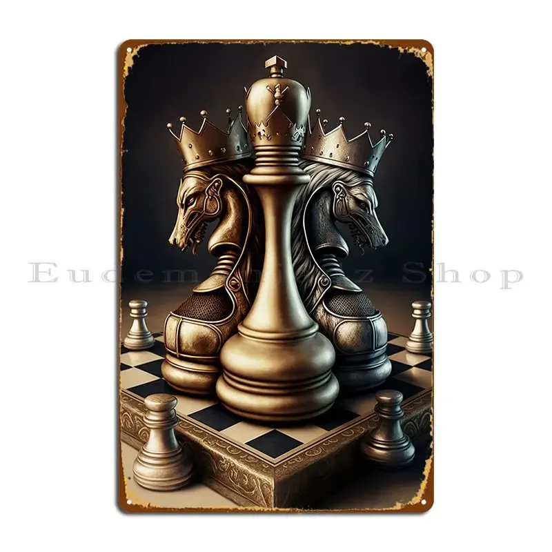 Game Chess Metal Plaque Poster Design Cinema Wall Cave Customize Cave Tin Sign Poster