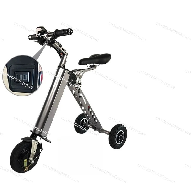 

Электрический самокат ES32, трехколесный складной трайк с сиденьем для взрослых, легкий мобильный с функцией обратного хода и ключевым переключателем