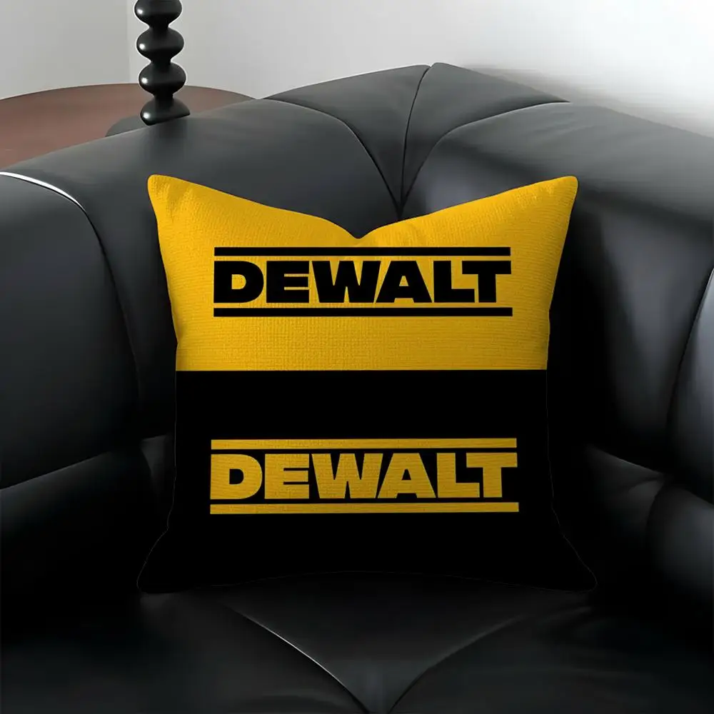 Brand Dewalt Cushion Cover Natural Linen Pillow Covers, Washable Cushion Cases for Sofa Bed Couch Decor