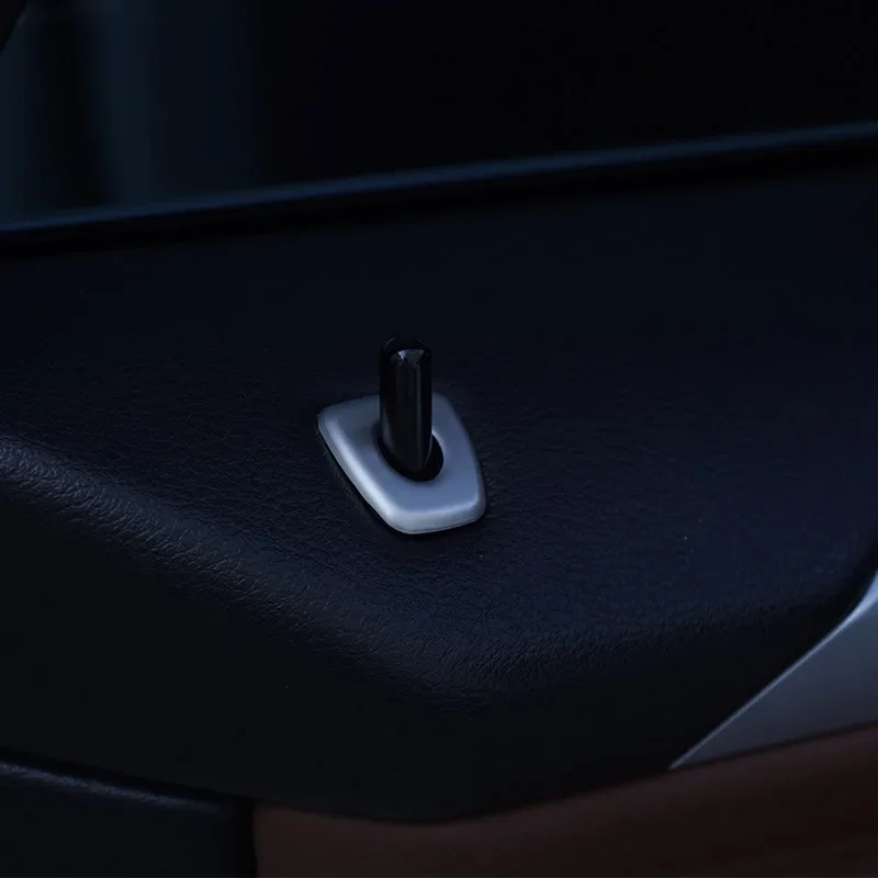 

For BMW X5 E70 X6 E71 2008-2013 Stainless Steel Silver Car Door Lock Cover Trim Stickers Interior Car Accessories
