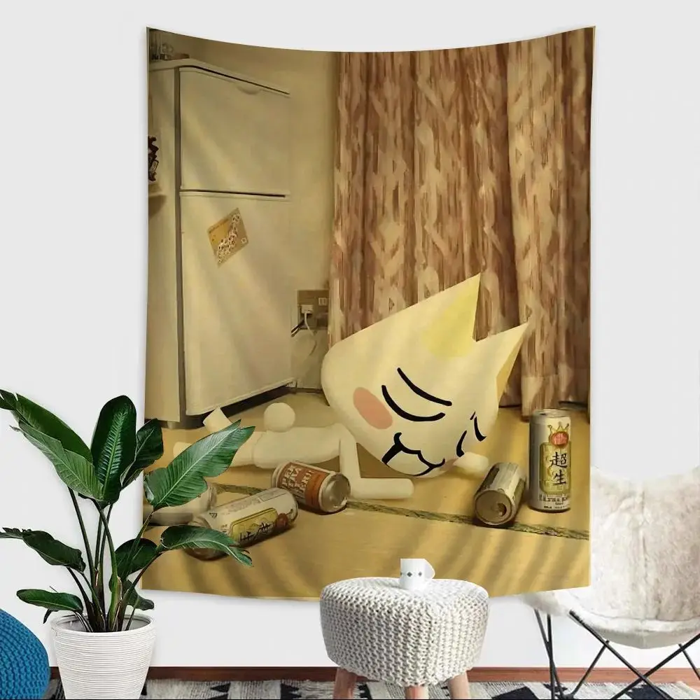 VIKAMA Tapisserie murale japonaise mignonne style manga, tapisserie esthétique, décoration pour chambre à coucher, salle de jeux, dortoir, cadeau Otaku Weeb pour adolescents