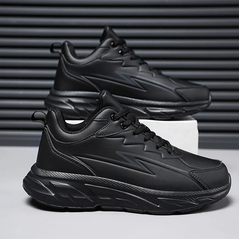New Mens Winter Warm Fleece Lined Comfortable Waterproof Sneakers Extra Sizes 46 47 48 Casual Sports Shoes
