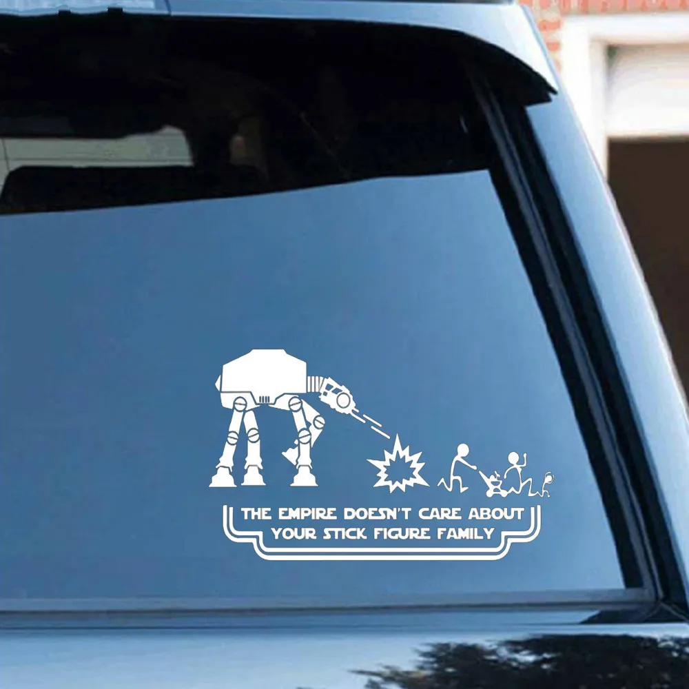 

jpct Black/Silver Funny Family Car Decals The Empire Doesn't e About Your Sticker Creative Vinyl Stickers C364