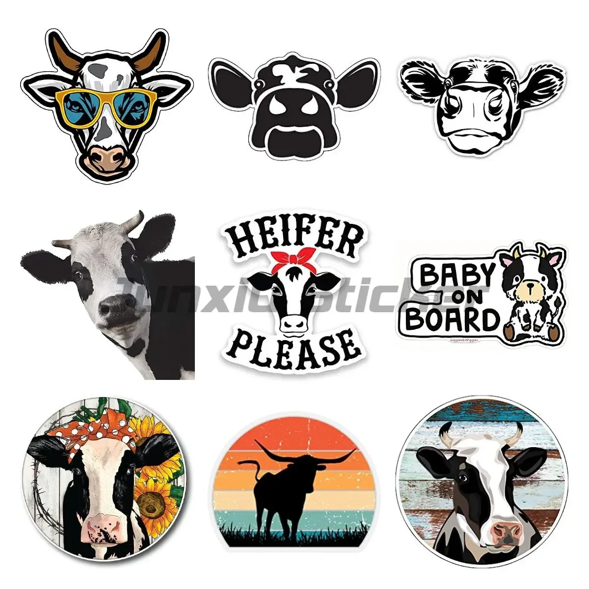

Cow Vinyl Decal Car Window Sticker Car Stickers Decorate Cars, Rooms, Wardrobes, Desks,Computer Decal