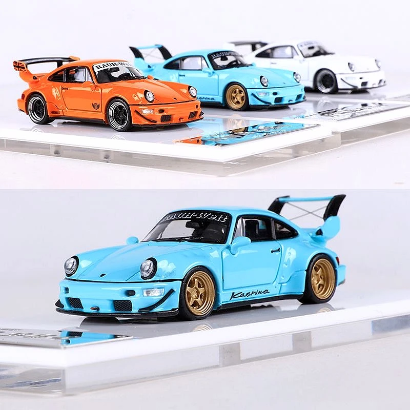 Fast Speed 1/64 mini RWB964 modelo de coche de aleación modificado de cuerpo ancho conjunto de colección de edición limitada